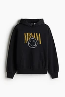 Oversized Fit Printed Hoodie