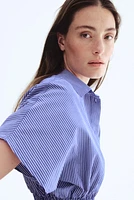 Chemise avec taille en nid d'abeille