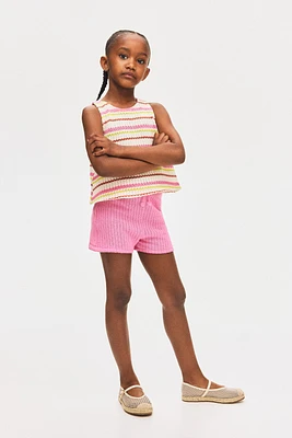 Textured-Knit Shorts