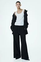 Wide-cut Pull-on Pants