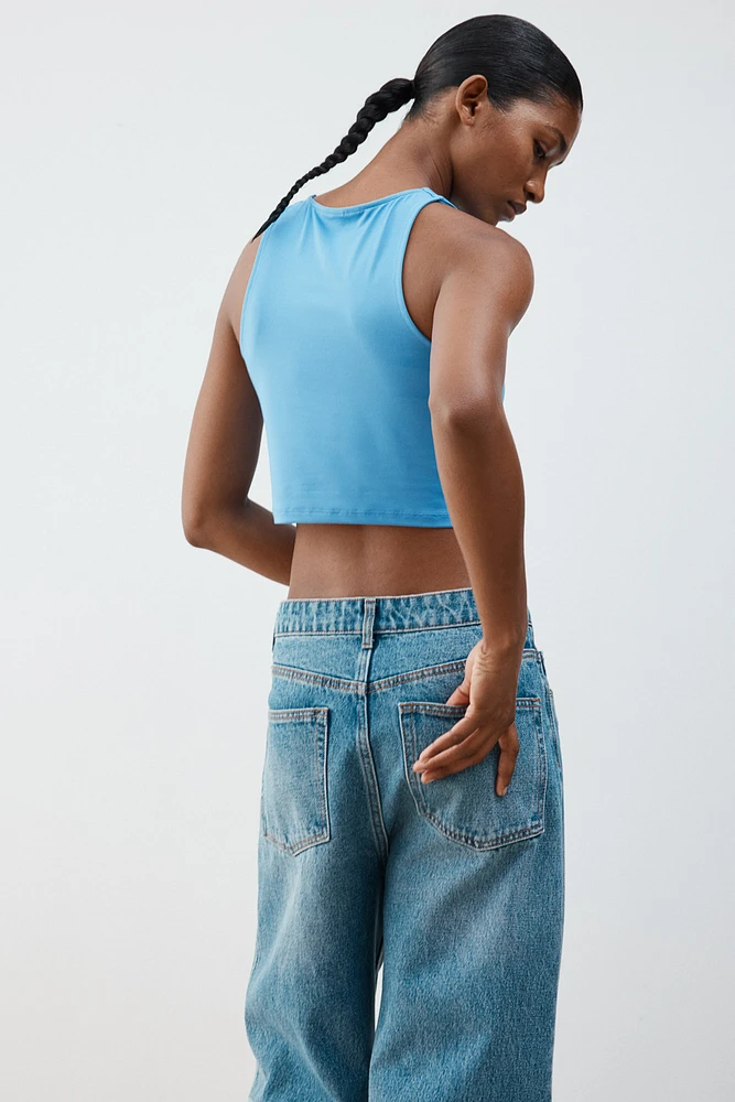 Cropped Microfiber Tank Top