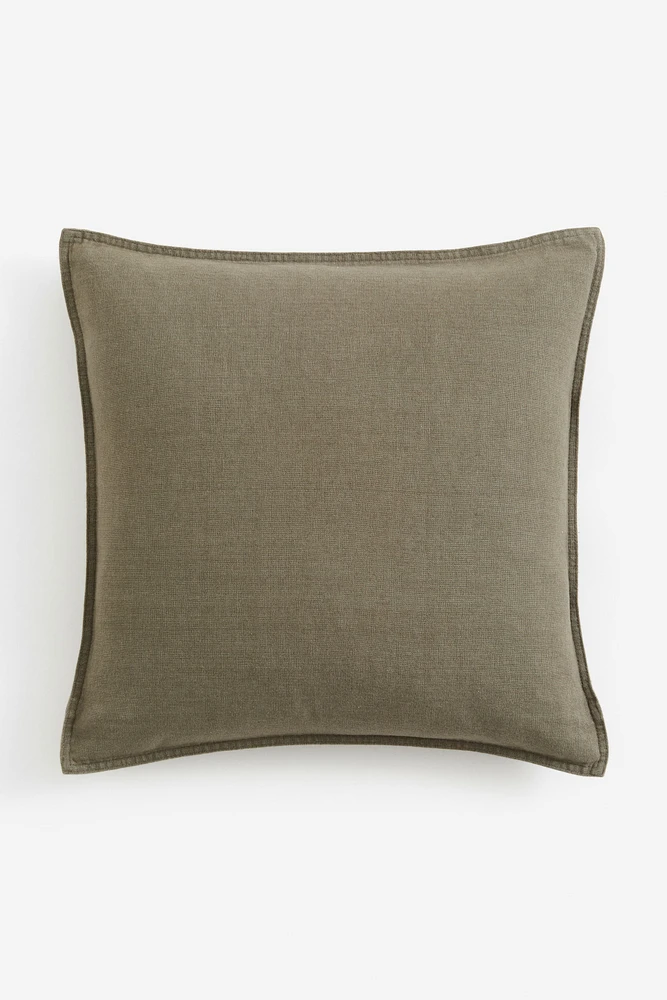 Housse de coussin en lin mélangé