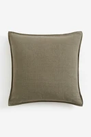 Housse de coussin en lin mélangé