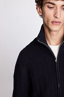 Regular Fit Textured-Knit Cardigan