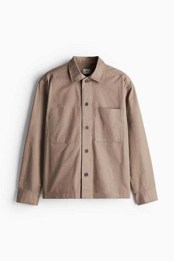 Regular Fit Twill Overshirt