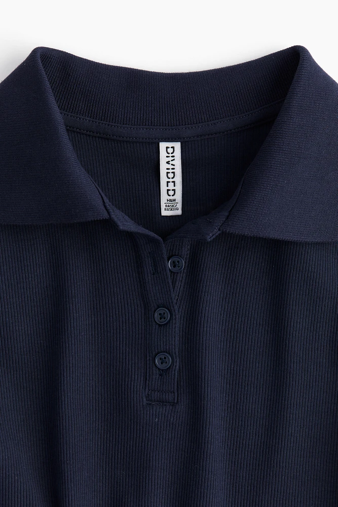 Ribbed Polo Shirt