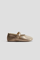 Leather soft-sole ballet pumps