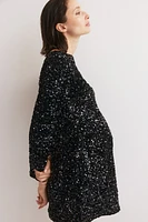 MAMA Sequined Dress with Low-Cut Back