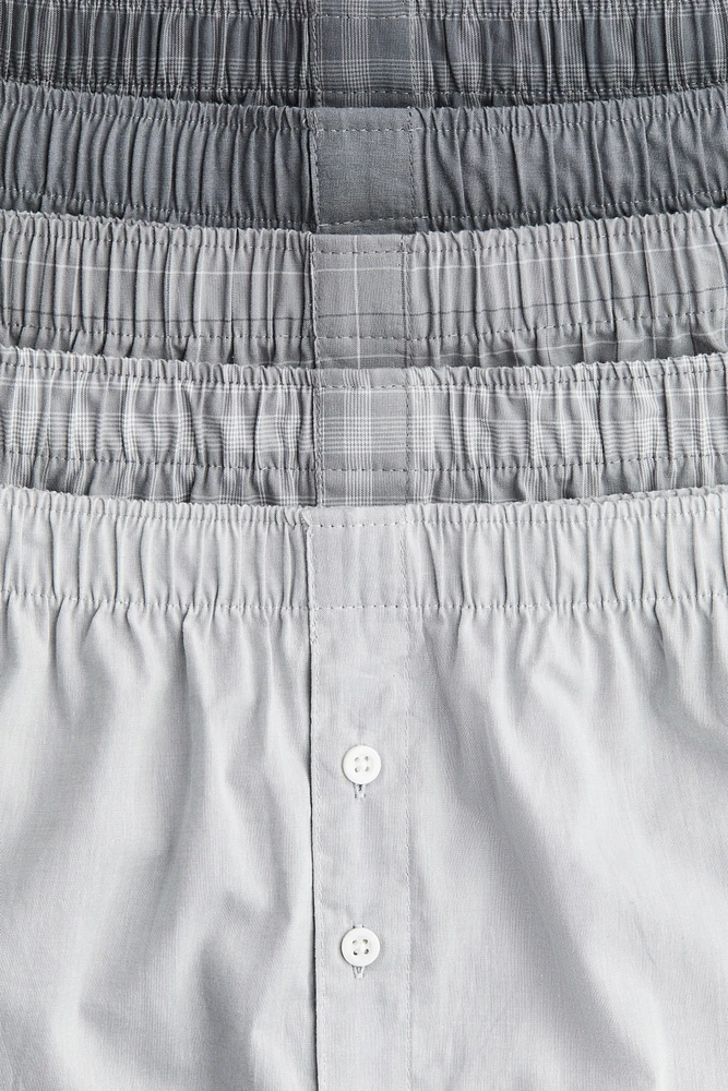 5-pack Woven Cotton Boxer Shorts