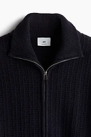 Regular Fit Textured-Knit Cardigan
