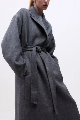 Handmade wool-blend coat