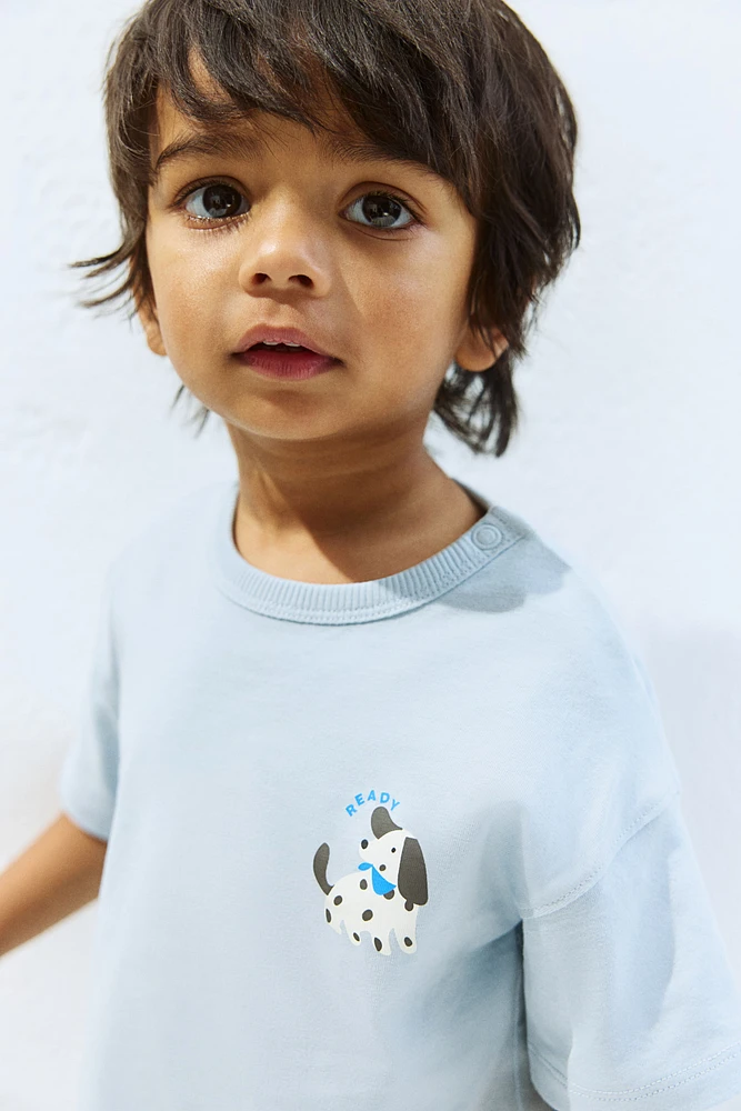 T-shirt en coton imprimé