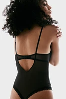 Lace Push-Up Thong Bodysuit