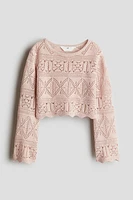 Pointelle-Knit Short Top