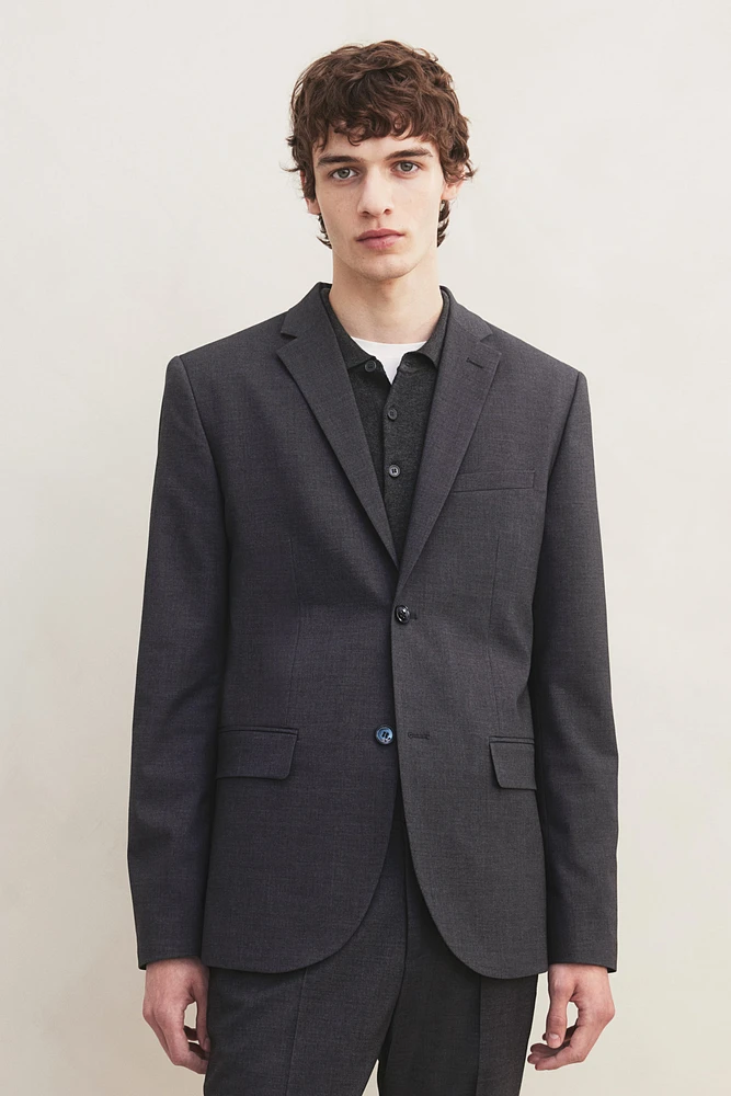 Veste près du corps à fermeture droite