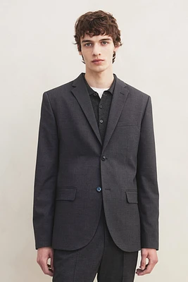 Veste près du corps à fermeture droite