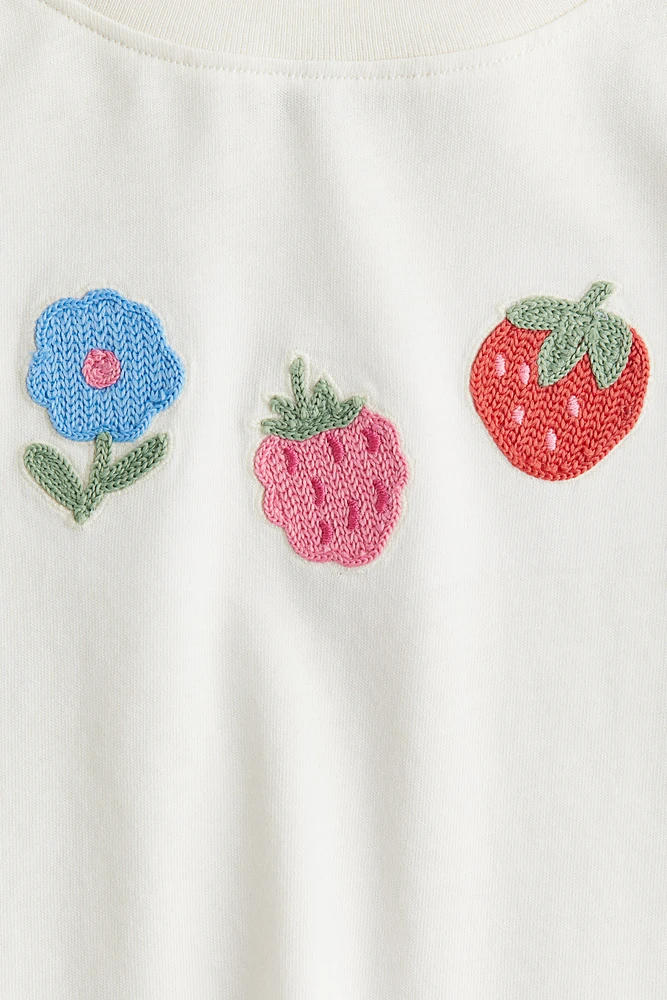 Motif-detail t-shirt