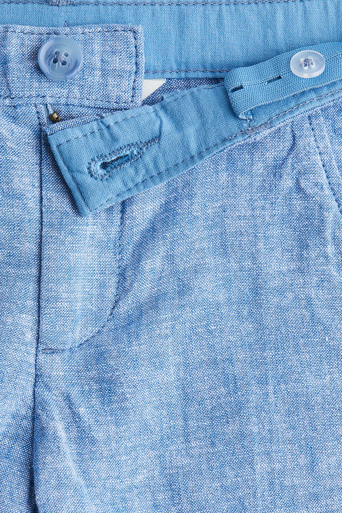 Short habillé en lin mélangé