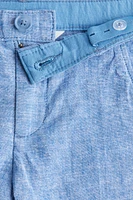 Short habillé en lin mélangé