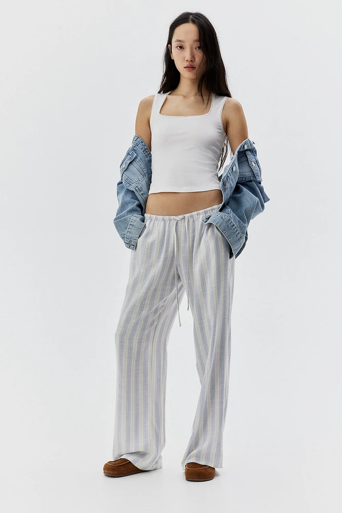 Picot-Trimmed Sleeveless Top