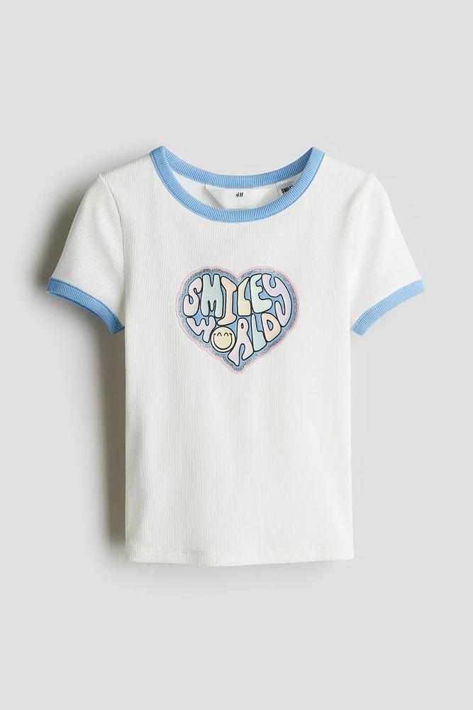 Top en jersey imprimé