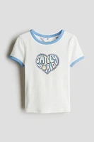 Printed Jersey Top
