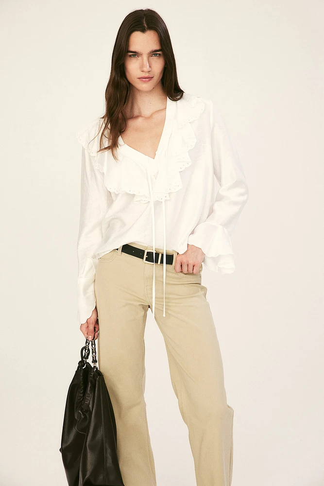 Low-waist Twill Pants