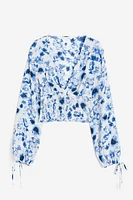 Short V-neck Blouse