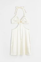 Cut-out Satin Dress