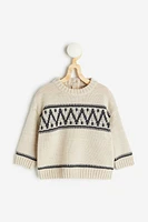 Jacquard-knit Merino Wool Sweater