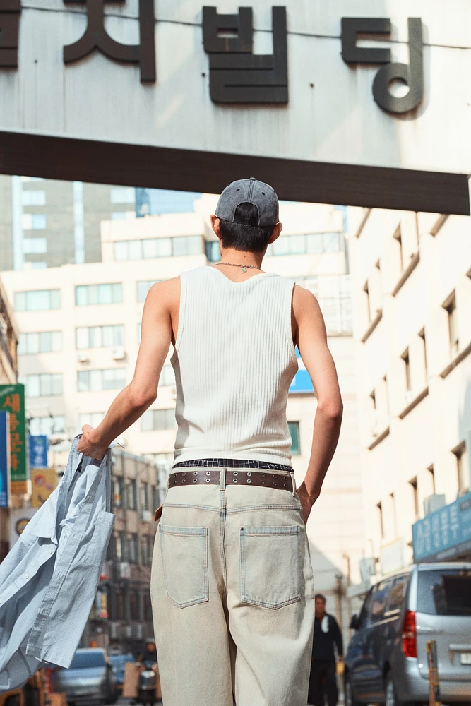Slim-Fit Ribbed Tank Top