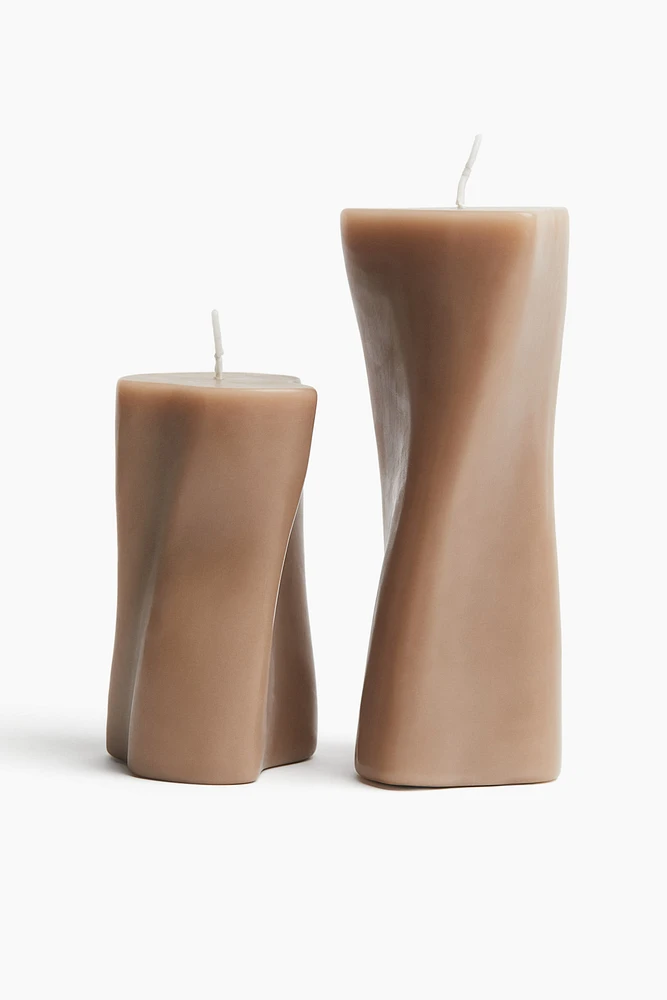 Tall Asymmetric Pillar Candle