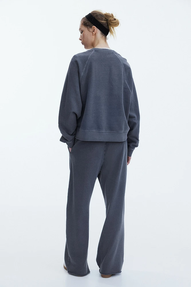 Pantalons en molleton délavé coton