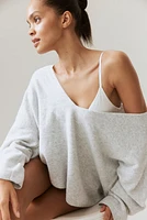 Fine-Knit V-Neck Sweater