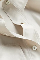 Silk-blend Utility Shirt