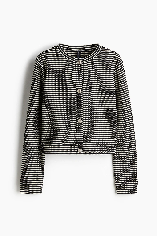 Textured Jersey Cardigan