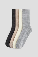 Lot de 4 paires chaussettes en laine mélangée