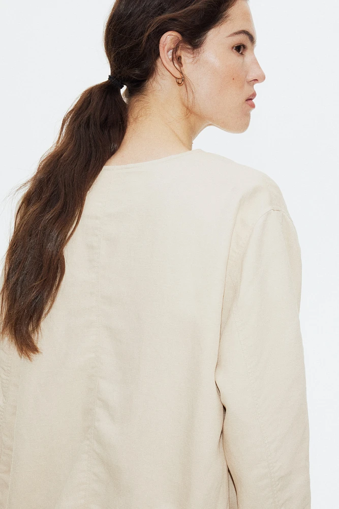 Blouson en lin mélangé