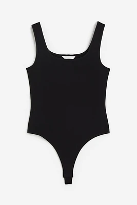 Square-neck Thong Bodysuit