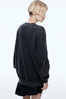 Washed-Look Appliquéd Sweatshirt