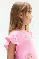 Sequined Cotton Top