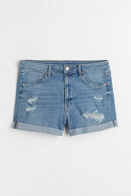 H&M+ High Waist Denim Shorts