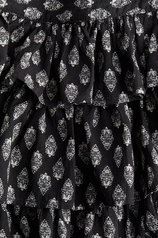 Tiered Cotton Skirt