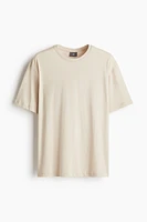 Linen-Blend Pajama T-Shirt and Shorts