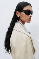 Tie-Belt Felted Coat