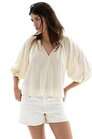 Smock-Neck Blouse