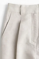 Linen-Blend Shorts