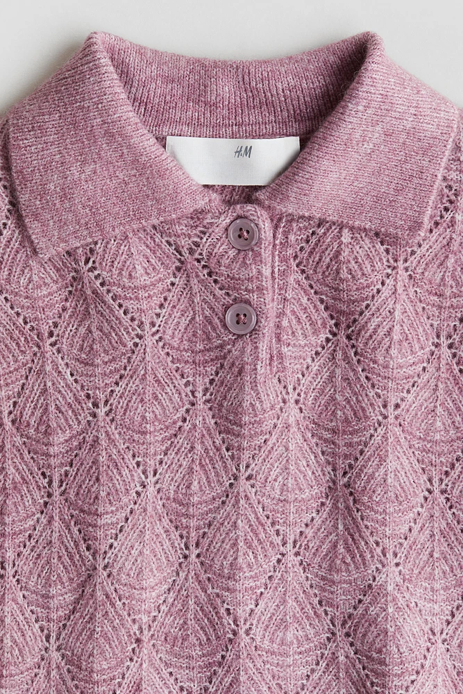 Chandail en tricot pointelle