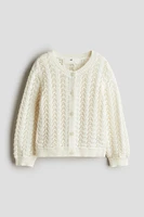 Pointelle-Knit Cardigan