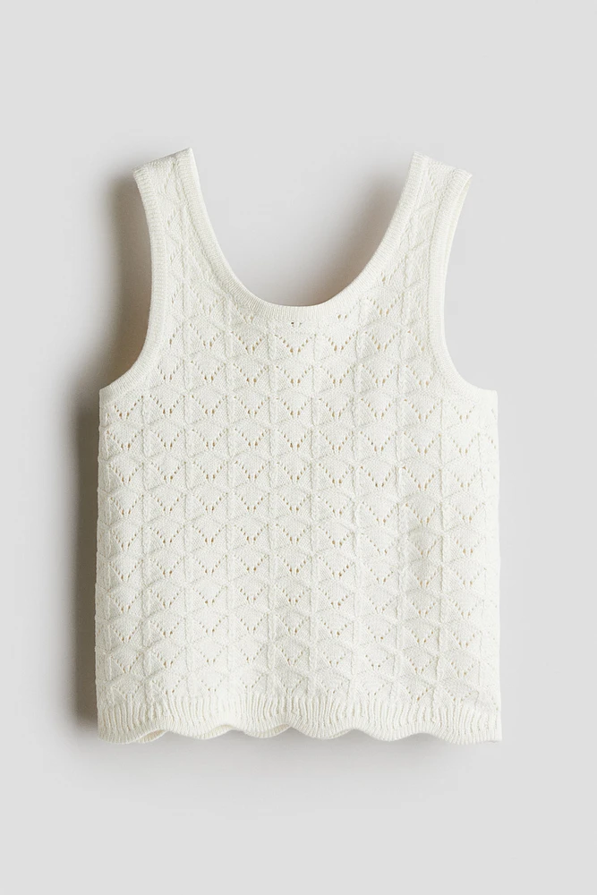 Camisole en tricot pointelle